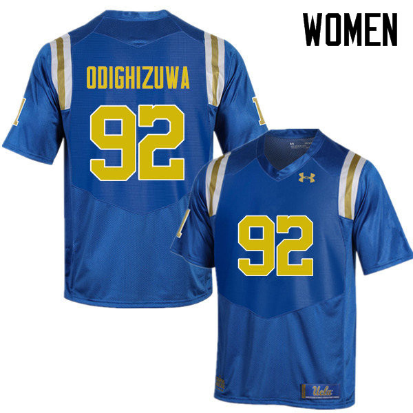Women #92 Osa Odighizuwa UCLA Bruins Under Armour College Football Jerseys Sale-Blue - Click Image to Close